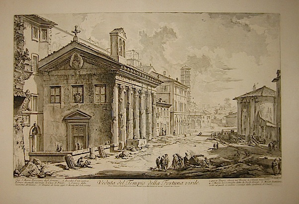 Piranesi Giovanni Battista (1720-1778) Veduta del Tempio della Fortuna virile 1758 Roma